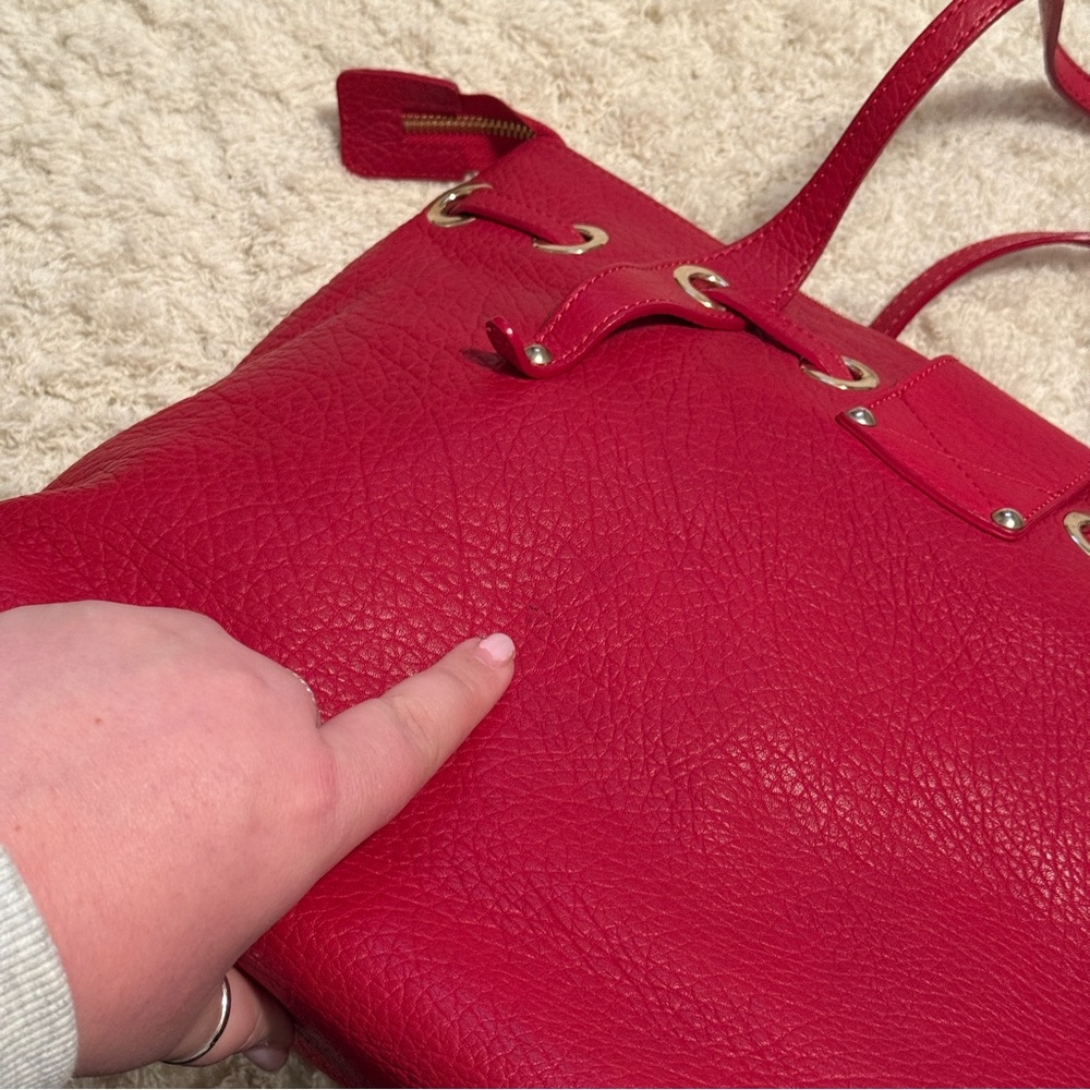 Jimmy Choo Rhea Red Leather Shopper with Dustbag - Picture 14 of 14